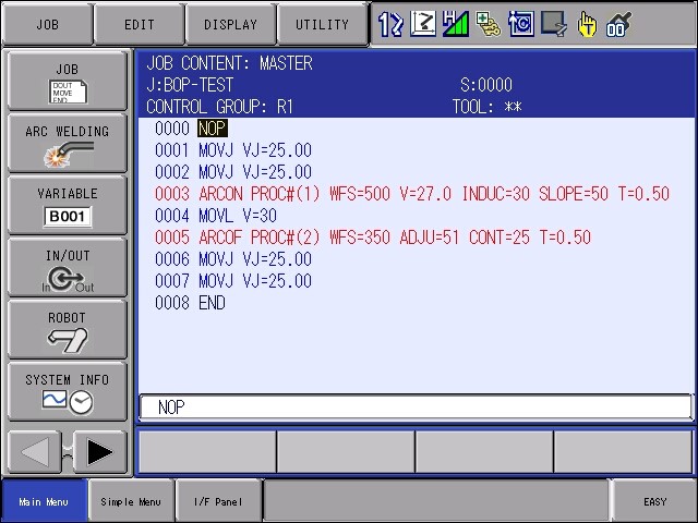 Yaskawa sales motoman programming